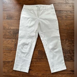 New York & Company White Crop Pants